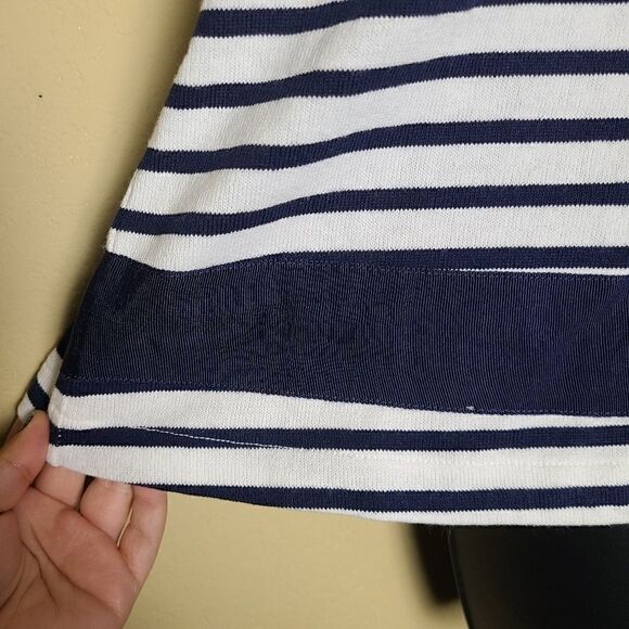1901 Navy Striped Short Sleeve T-shirt - Picture 4 of 8